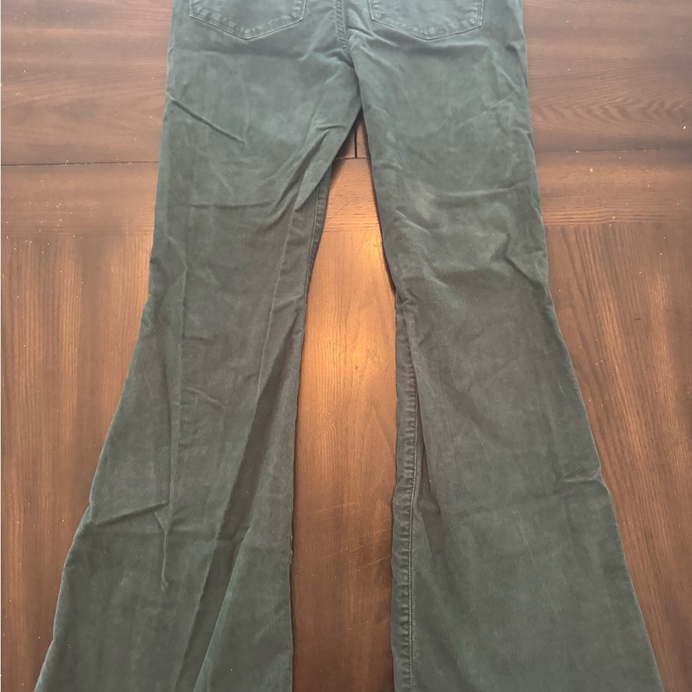American Eagle Outfitters Olive Flare Pants - Picture 7 of 9